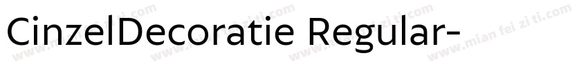 CinzelDecoratie Regular字体转换